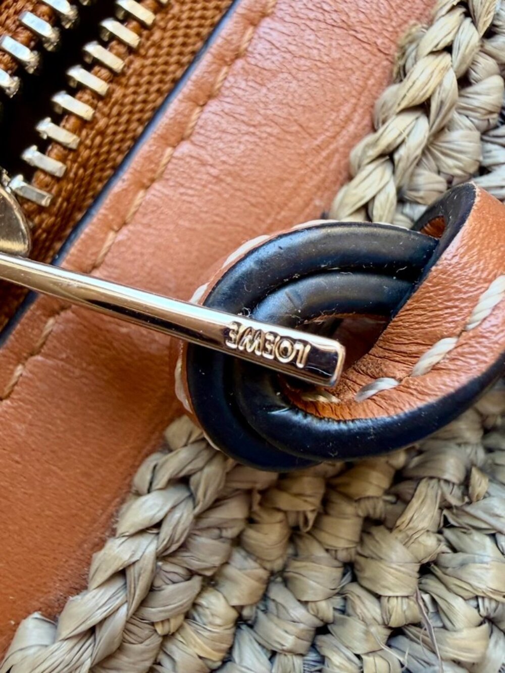 Loewe Multicolor Rainbow Raffia Crossbody Bag - Picture 9 of 13